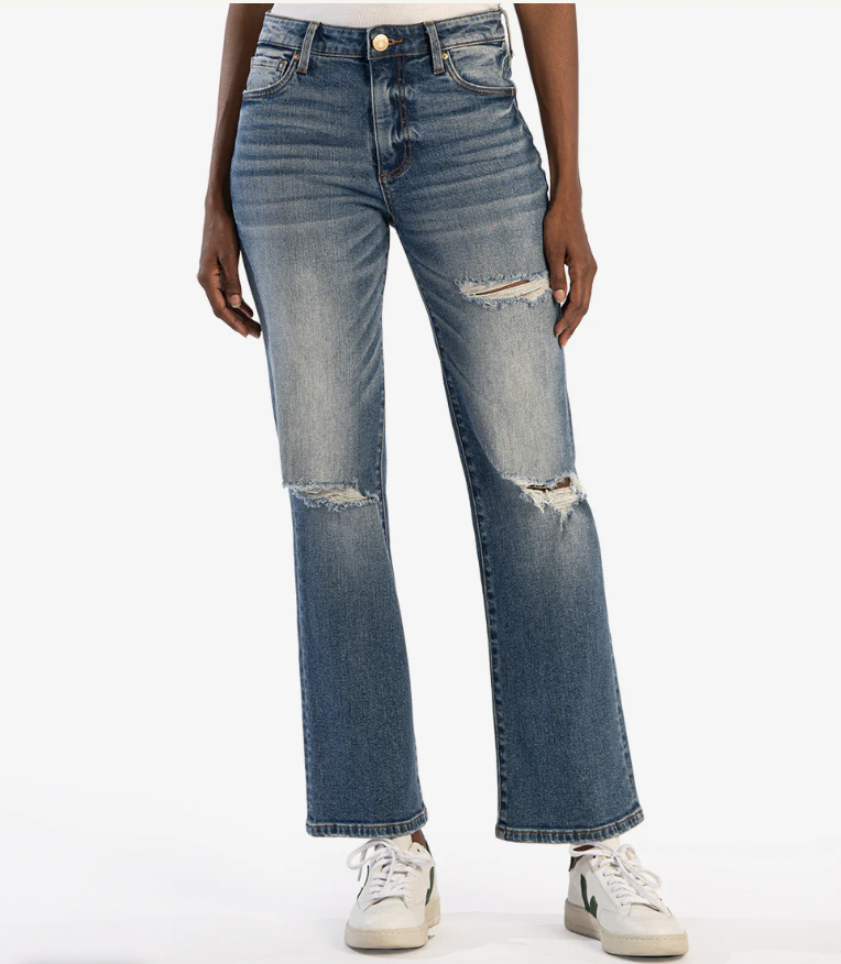 Nadia High Rise Flare -Reduced Wash — Yellow BoutiqueNew